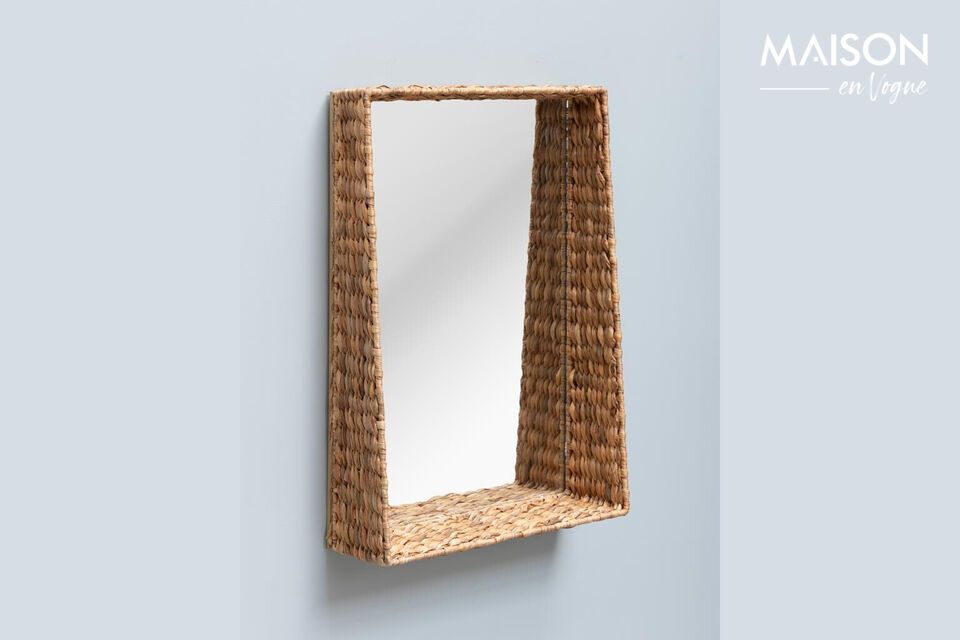 A light, rustic mirror that complements any space.