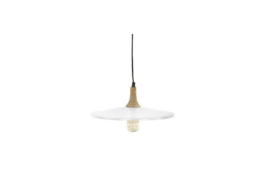 Brampton white metal round pendant light Pomax