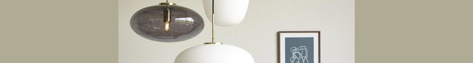 Material Details Brass glass ellipse pendant Muse