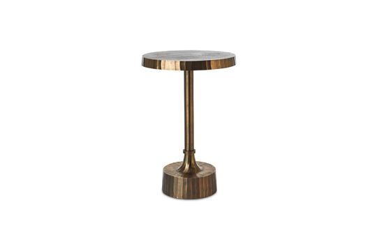 Brass plated aluminum side table Mace Clipped