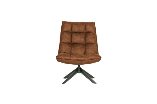 Brown artificial leather armchair Jouke