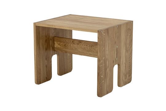 Brown children's oak table Bas Clipped