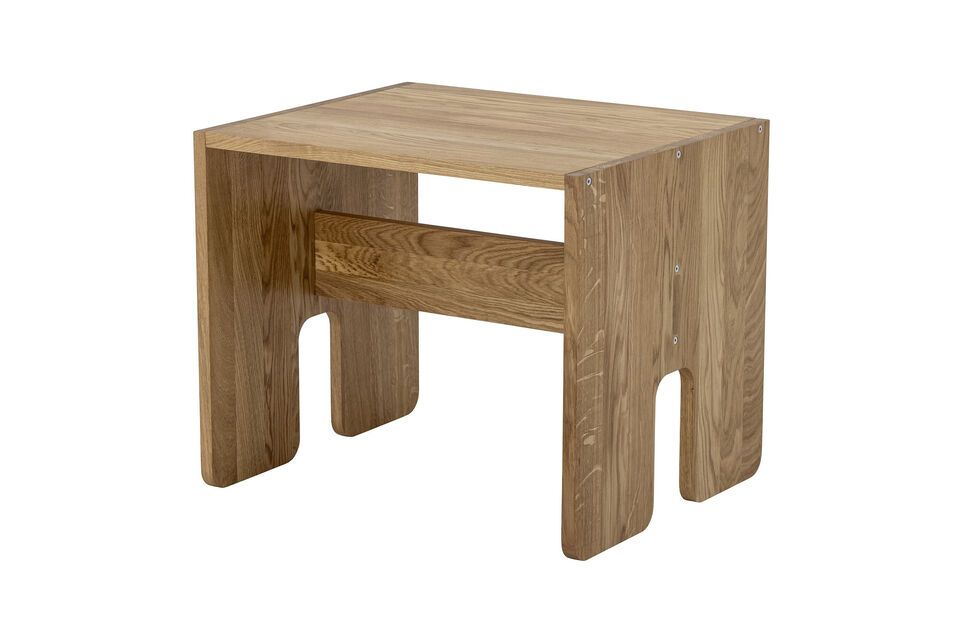 Brown children's oak table Bas Bloomingville