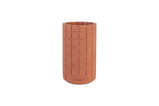 Brown concrete vase 26 cm Fajen Clipped