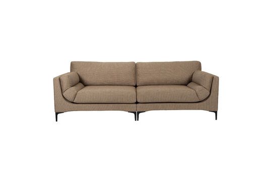 Brown fabric 3-seater sofa Balcony Clipped