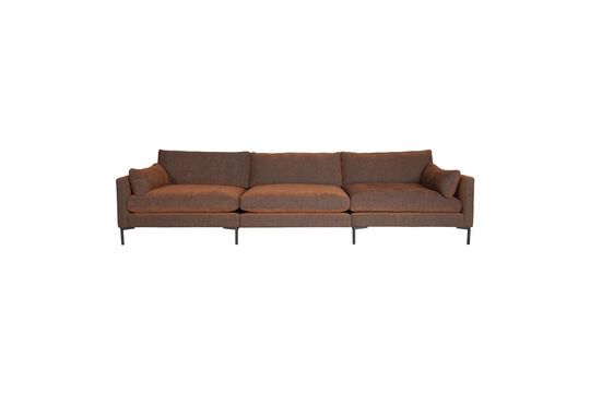 Brown fabric 5-seater sofa Summer Clipped