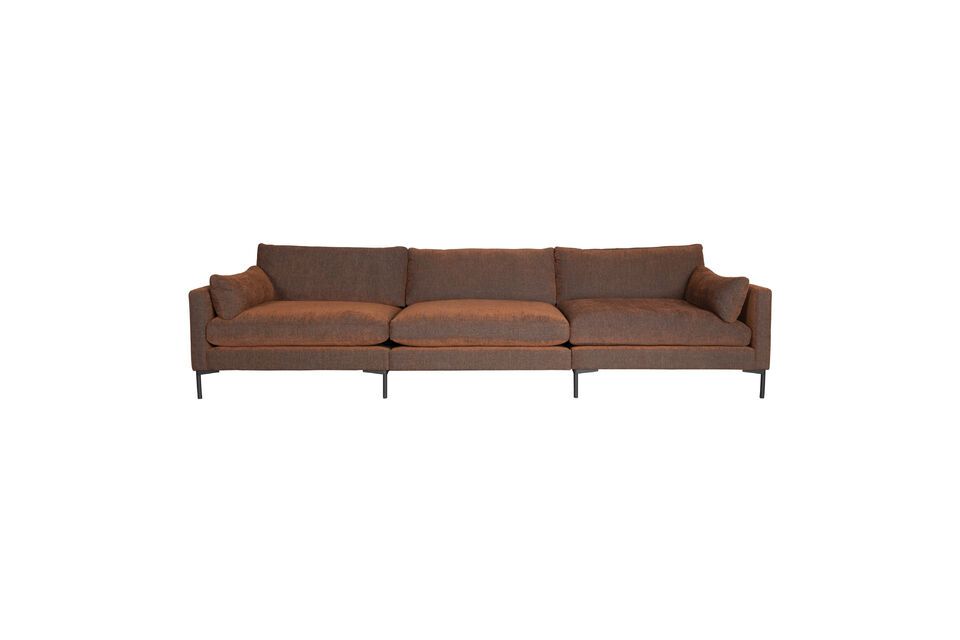 Brown fabric 5-seater sofa Summer Zuiver