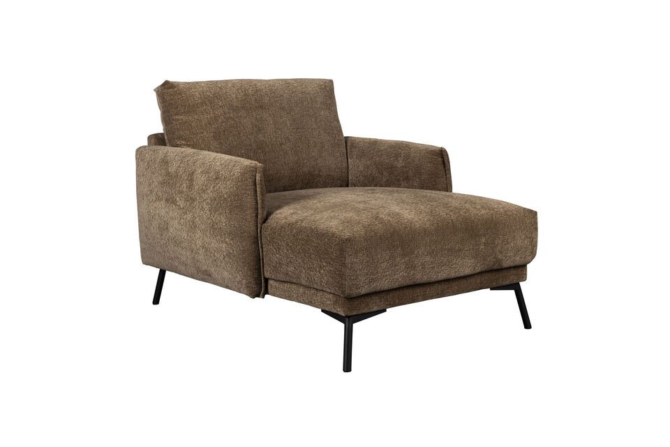 Brown fabric armchair Harper DutchBone