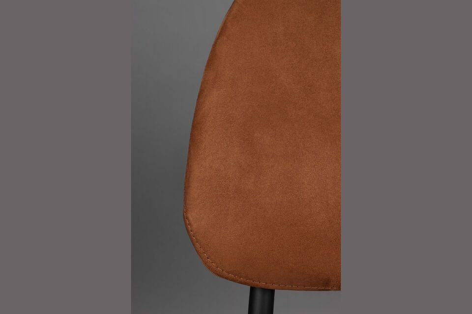 Brown fabric chair Darby - 6