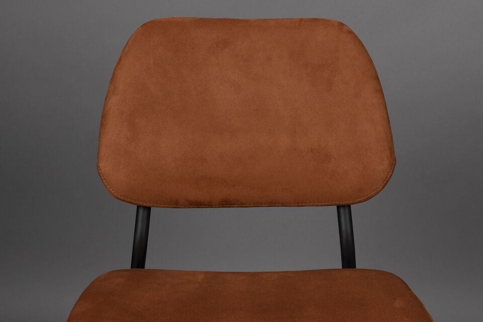 Brown fabric chair Darby - 7