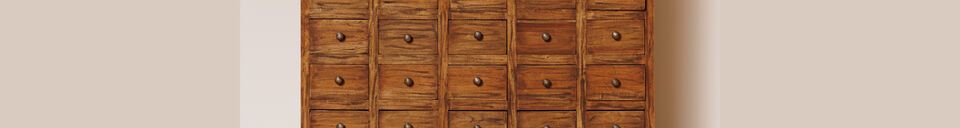 Material Details Brown mahogany chest of drawers Mercerie