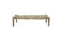 Miniature Brown mango wood chaise longue Paloma Clipped