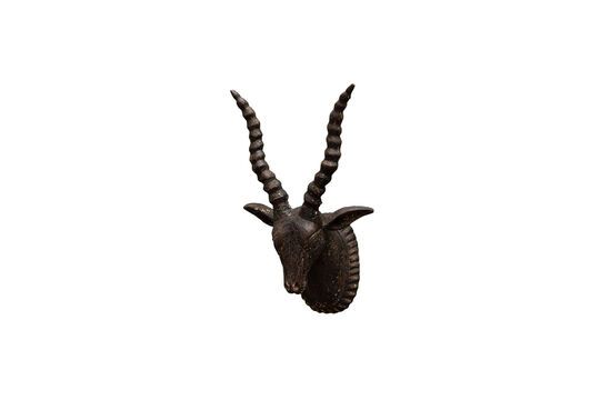 Brown metal antelope figurine Black Clipped