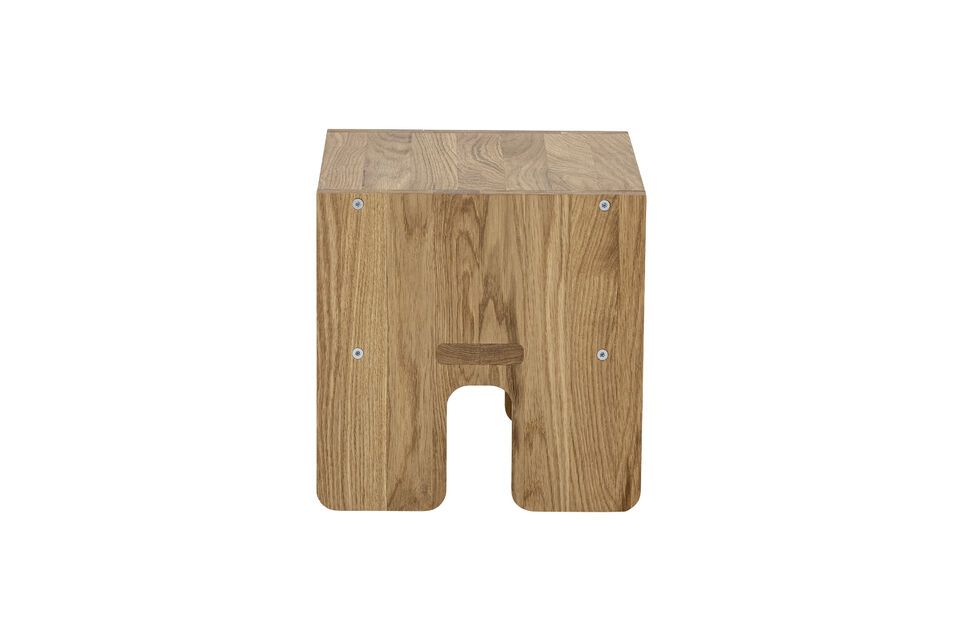 This stool is made from high-quality oak, renowned for its durability and strength