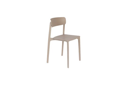 Brown plastic chair Clive Clipped