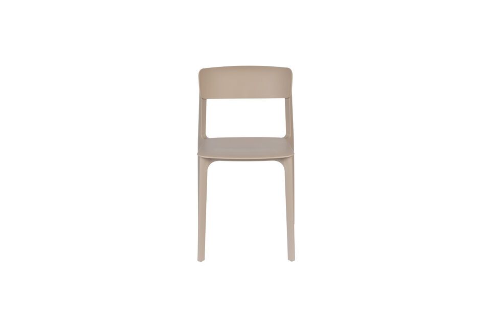 Brown plastic chair Clive - 9