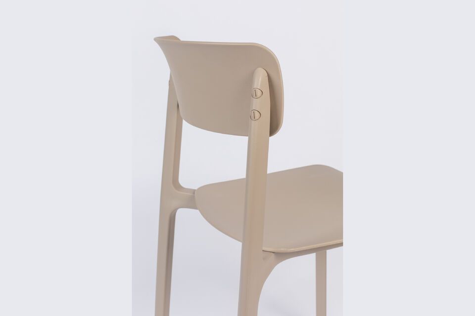 Brown plastic chair Clive - 16