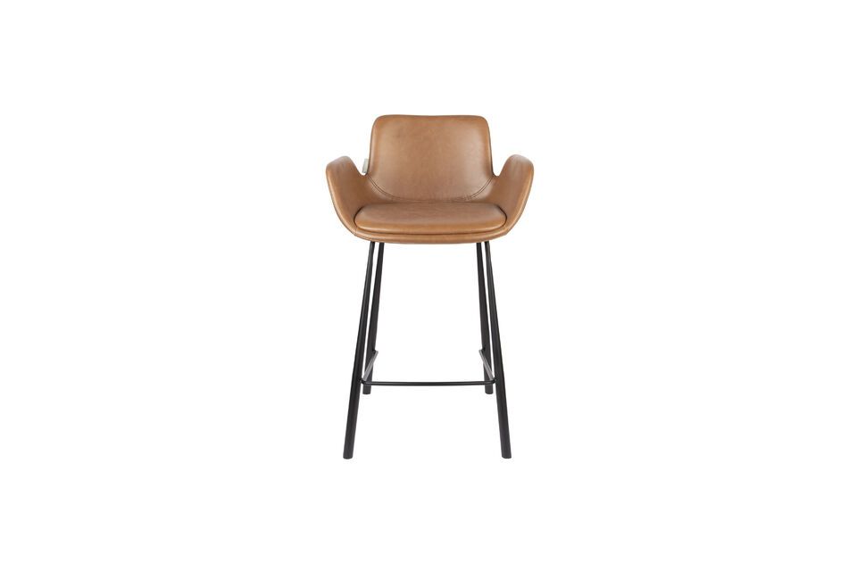 Brown PU leather counter chair Brit Ll - 2