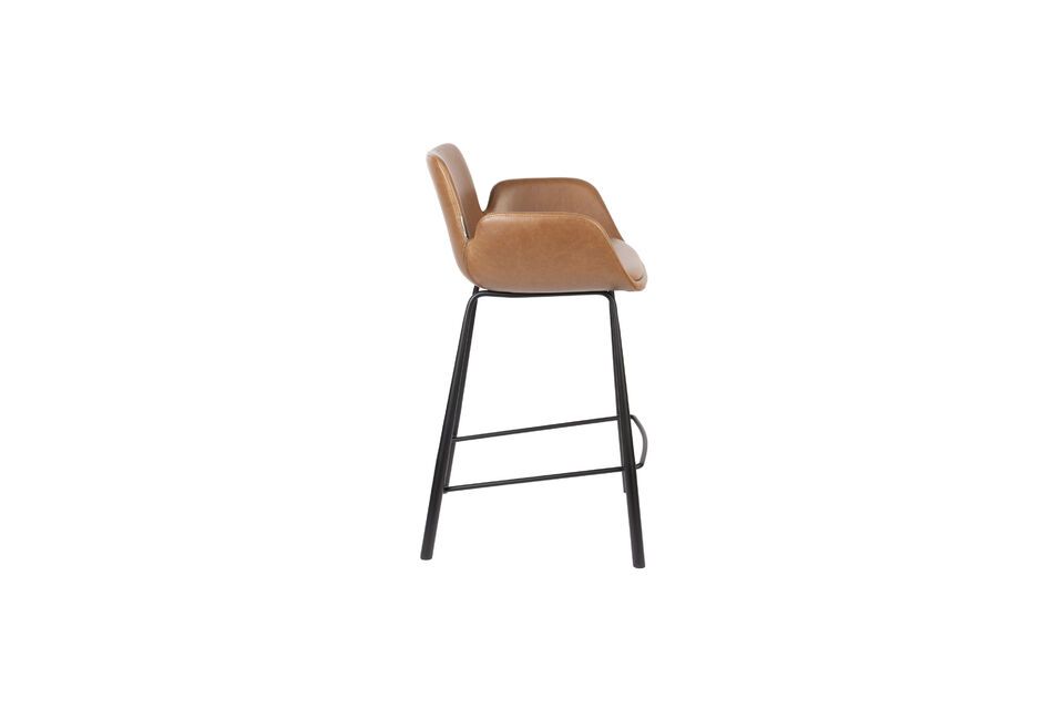 Brown PU leather counter chair Brit Ll - 3