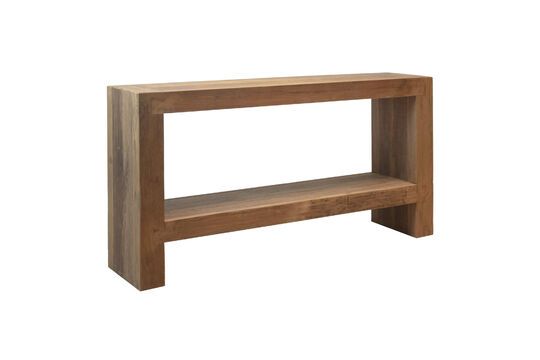 Brown reclaimed wood console table Corsica Clipped