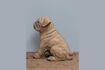 Miniature Brown resin dog figurine Pug 3