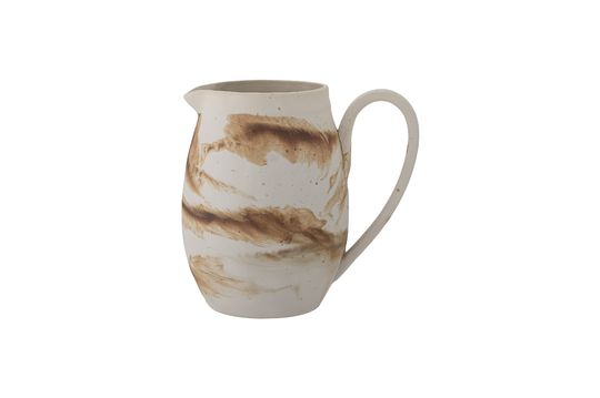 Brown stoneware pitcher Stacy