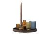 Miniature Brown tray with Sanga glass candleholders 2