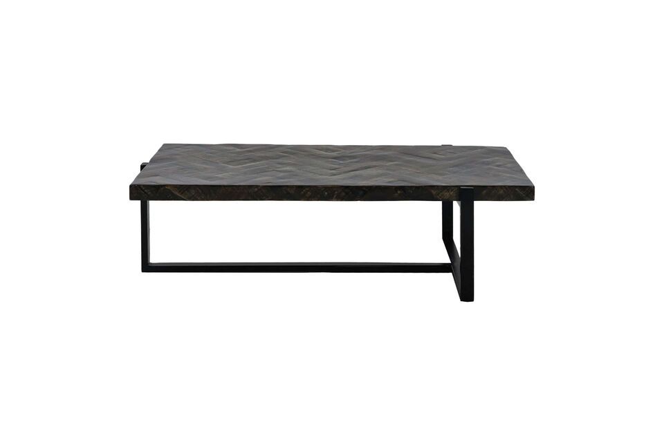 Brown wood and metal coffee table Loxton Pomax