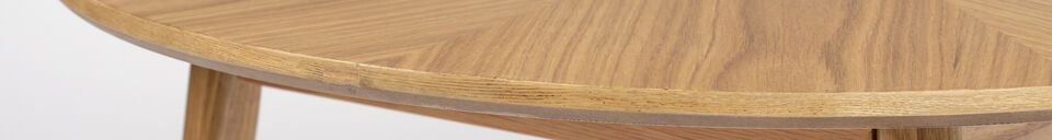 Material Details Brown wood coffee table Fabio