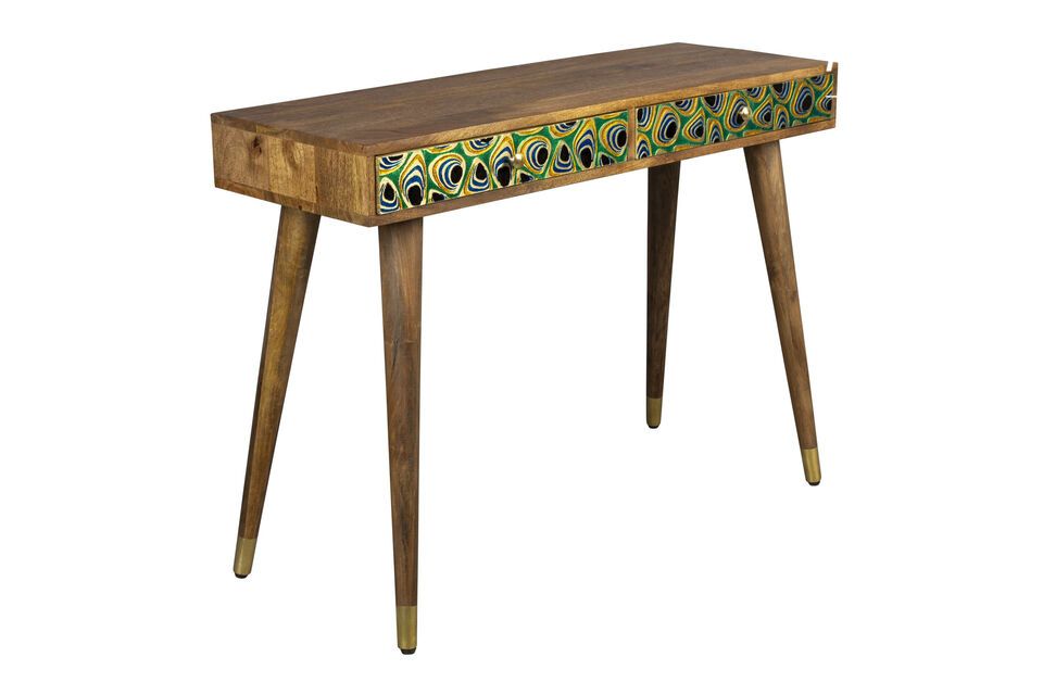 Brown wood console Meena - 7