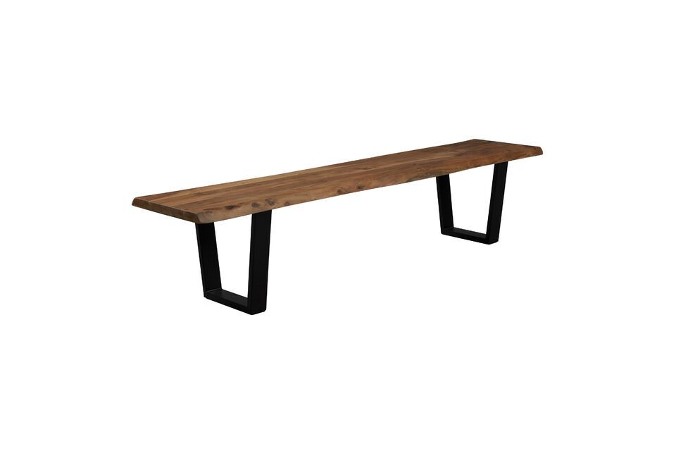 Brown wooden bench Aka - 5