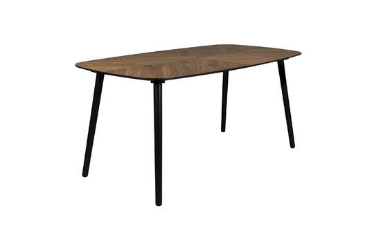 Brown wooden dining table Clover Clipped