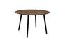 Miniature Brown wooden round dining table Clover Clipped