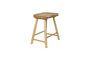 Miniature Brown Wooden Stool Vander Clipped