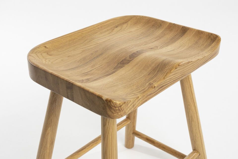 Brown Wooden Stool Vander - 5