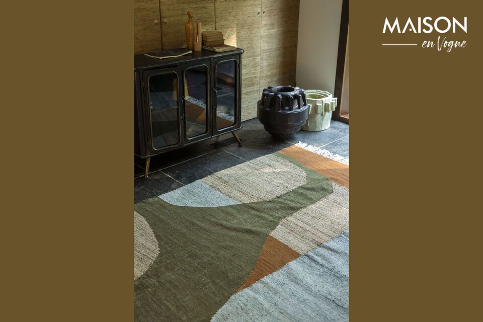 Brown wool rug 200x300 cm Pavilion - 6