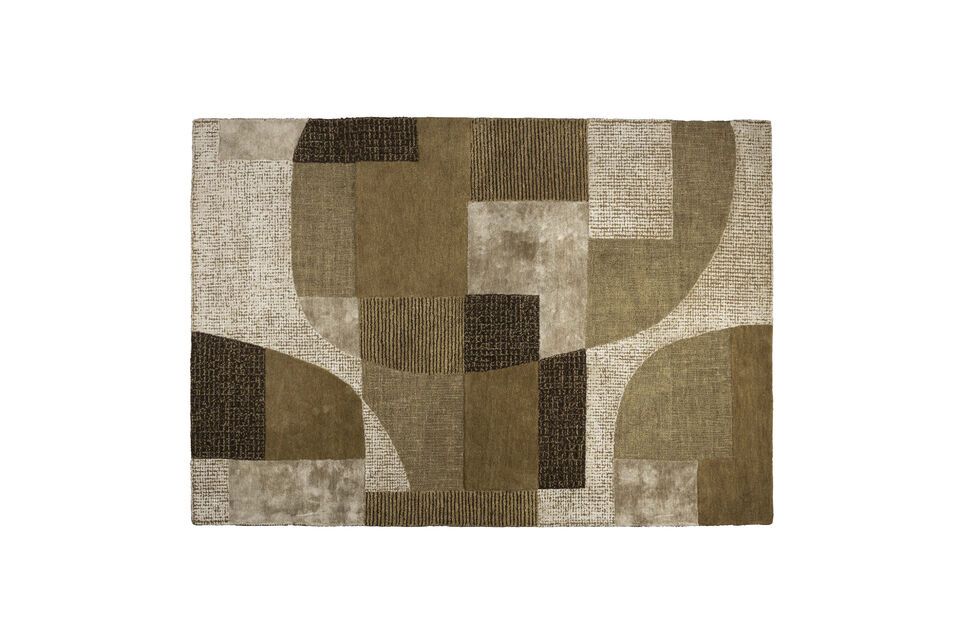 Brown wool rug 200x300 cm Silvan White Label