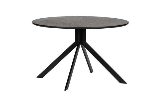 Bruno black wood and steel table