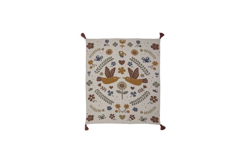 Bryn brown recycled cotton throw Bloomingville