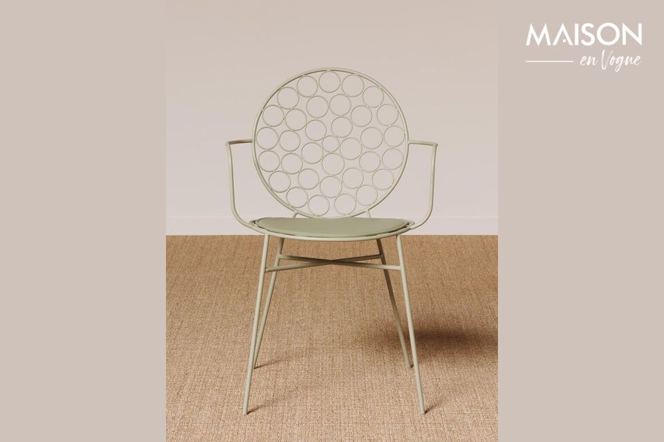 The Bubble Green Metal Chair combines contemporary elegance with durable sturdiness