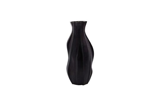 Buddy black brass aluminum vase Clipped