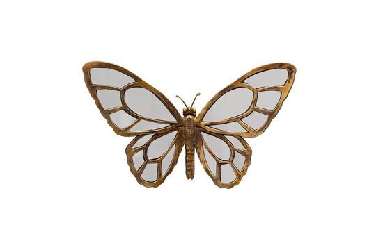 Butterfly mirror in gold resin Mirrors Clipped