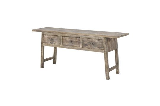 Camden console table in natural reclaimed pine Clipped