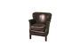 Miniature Camdenturner brown leather armchair Clipped