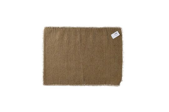 Camel cotton place mat Frivole Clipped