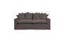 Miniature Candela 3-seater sofa in grey cotton Clipped