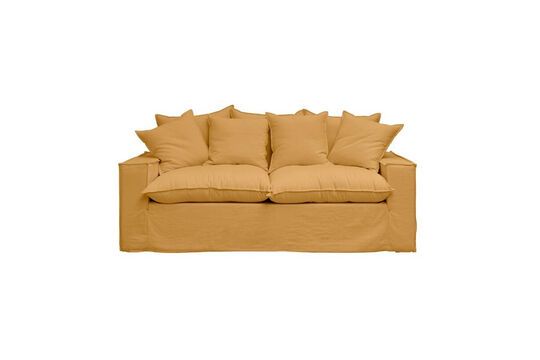 Candela 3-seater sofa in orange cotton Clipped