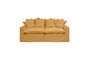 Miniature Candela 3-seater sofa in orange cotton Clipped