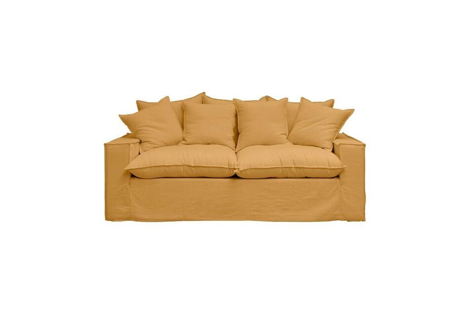 Discover contemporary comfort with our 3-seater cotton sofa