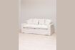 Miniature Candela 3-seater white cotton sofa 1